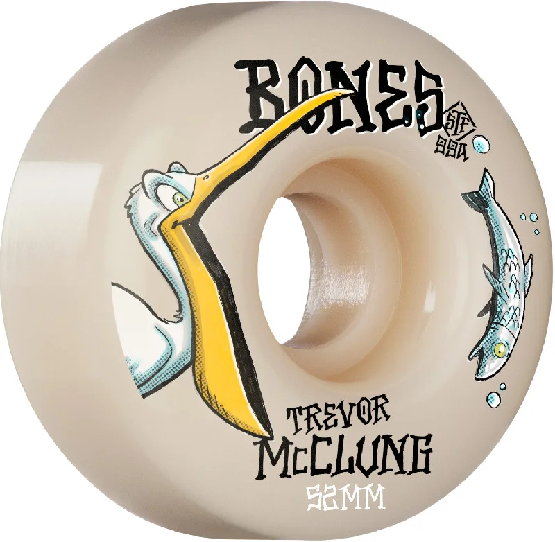 surf clothing for tropical climates-BONES WHEELS PRO STF Skateboard Wheels Trevor McClung Pelican V1 Standard 99A 4pk