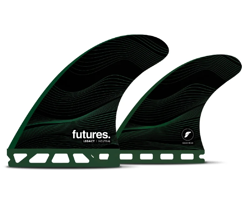 surfboard fins for professional surfers-Futures F8 Legacy Quad Fin Set-Green-Large