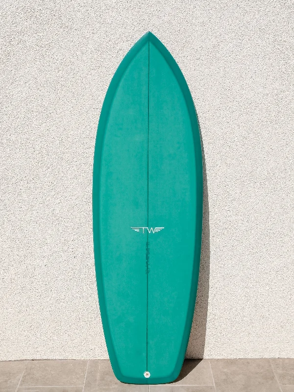 surfboards for better paddling efficiency-Tyler Warren | Bullet 5’4” Teal Surfboard