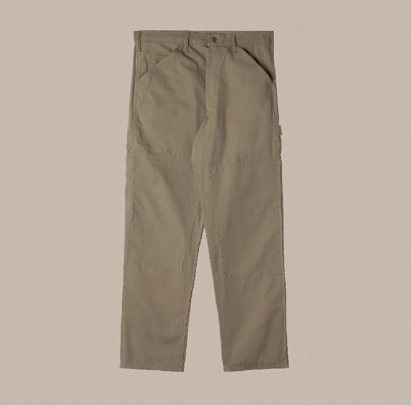 surf clothing with high-tech, quick-dry materials-Stan Ray Double Knee Painter Pant - Khaki Ripstop