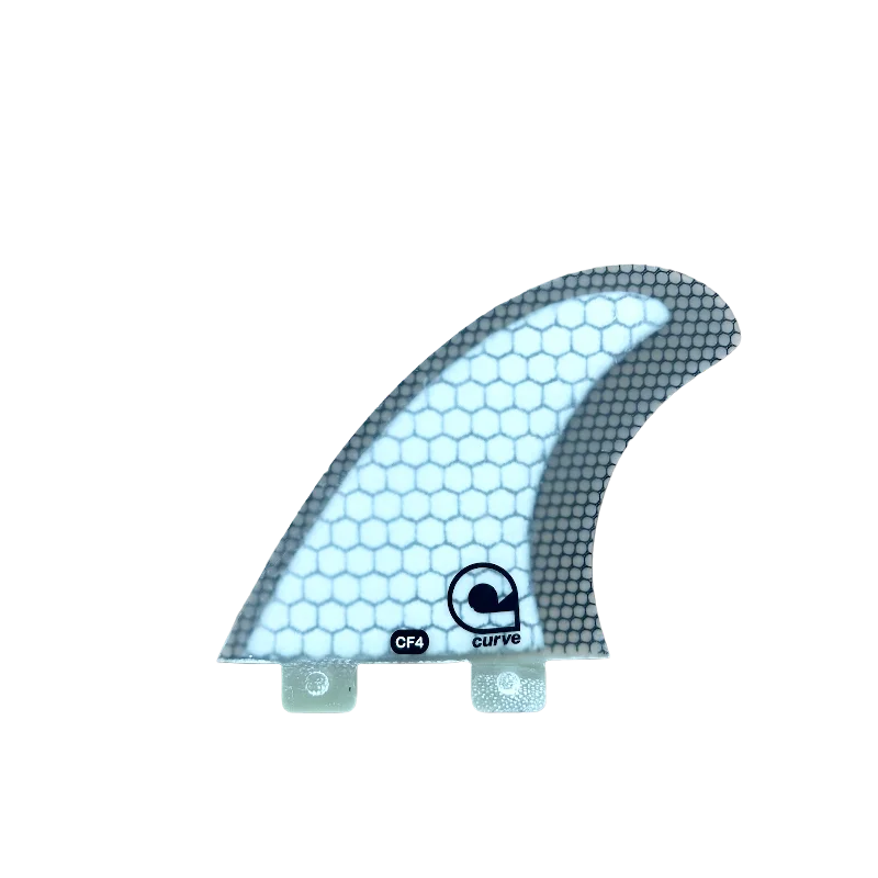 surfboard fins with streamlined design for speed-Surfboard Fins SF4 Quad Dual Tab - CARBON MESH