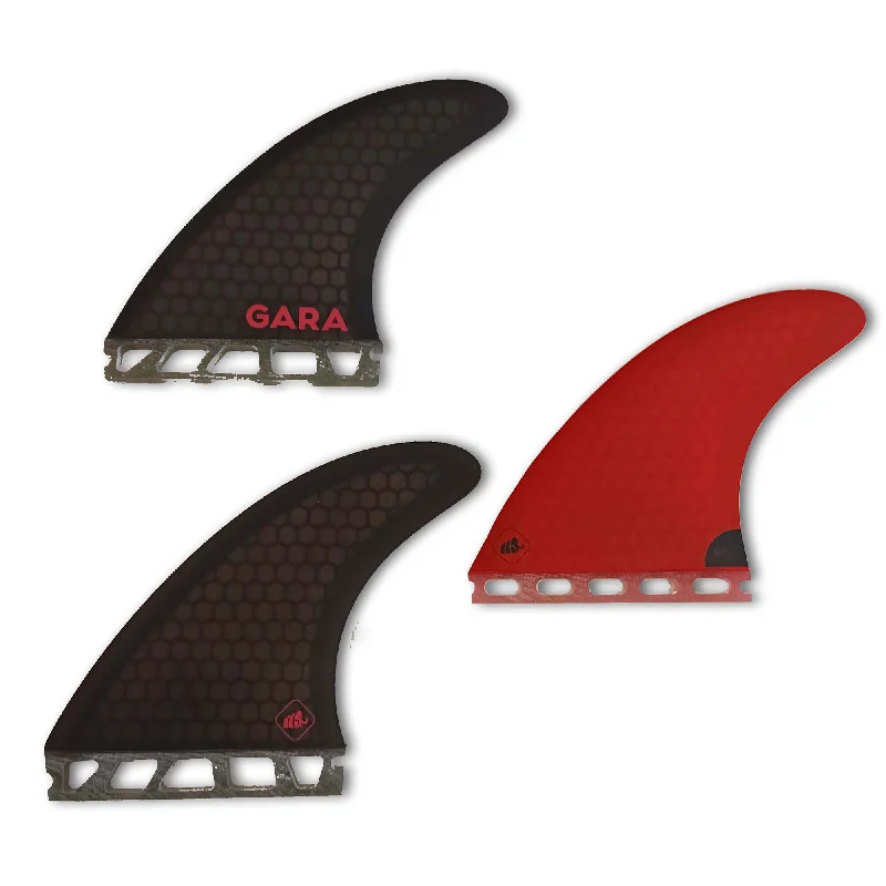 surfboard fins for smoother bottom turns-Gara Single Tab Tri Fin Set - Large