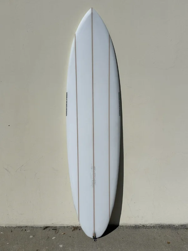 surfboards with extra grip for better traction-Simon Jones Designs | 6’8” Fiji Triple Stringer Clear Surfboard