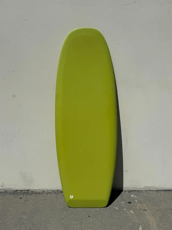 surfboards with increased rail-to-rail performance-Deepest Reaches | 5’3” Pizza Box Dark Sage Surfboard