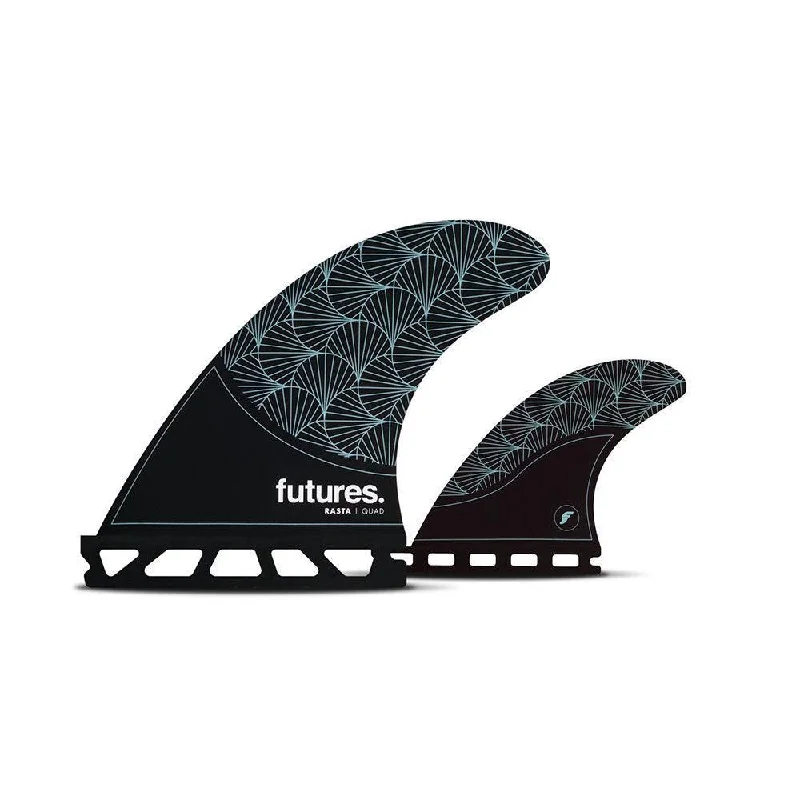 high-performance surfboard fins for advanced surfers-Futures Rasta Quad Set Honeycomb Surfboard Fins