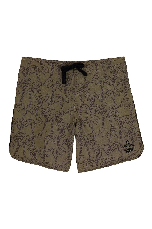 surf clothing with slim-fit designs for a sleek look-Seaesta Scallop Retro Flare Boardshort / Palmitos / Algae / Boardshorts