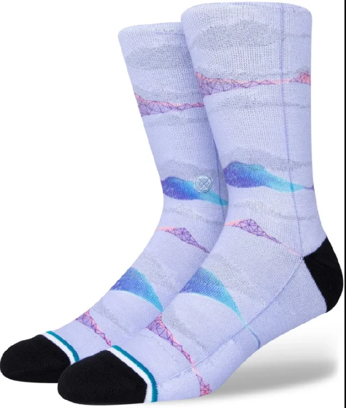 surf clothing with stretch material for flexibility-Stance Pembroke Mid Cushion Socks