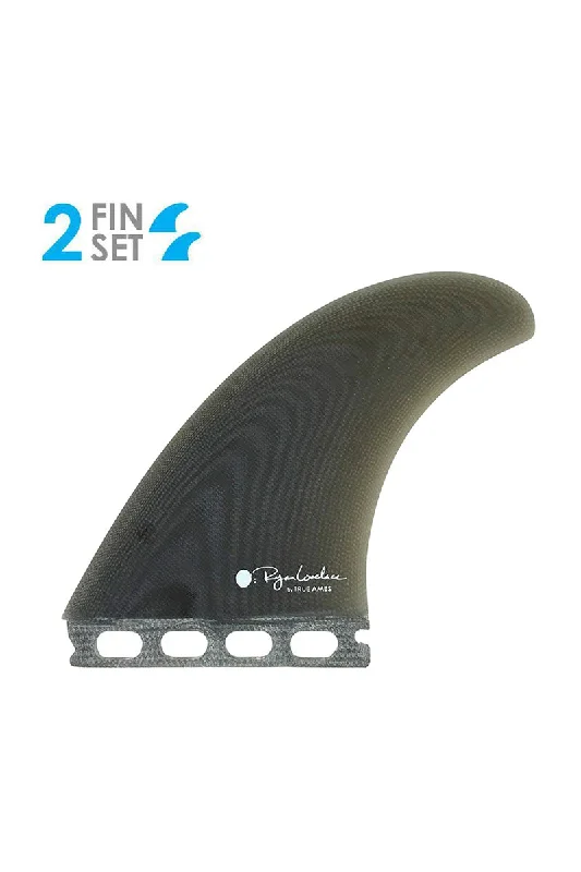 surfboard fins with enhanced flex for smooth rides-True Ames Lovelace Twin Fin Set - Smoke