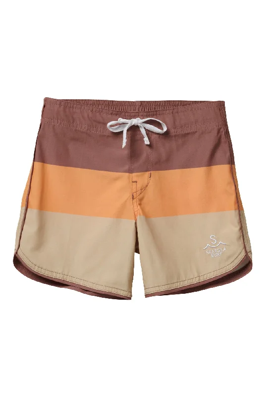 surf clothing for enhanced performance in the surf-Seaesta Scallop Retro Flare Boardshort / Triple Scoop / Caramel Boardshorts