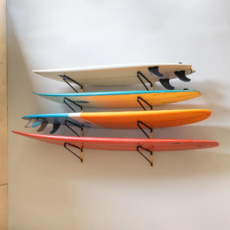 surfboards for smoother water flow-Avon Surfboard Wall Rack | 4 Levels