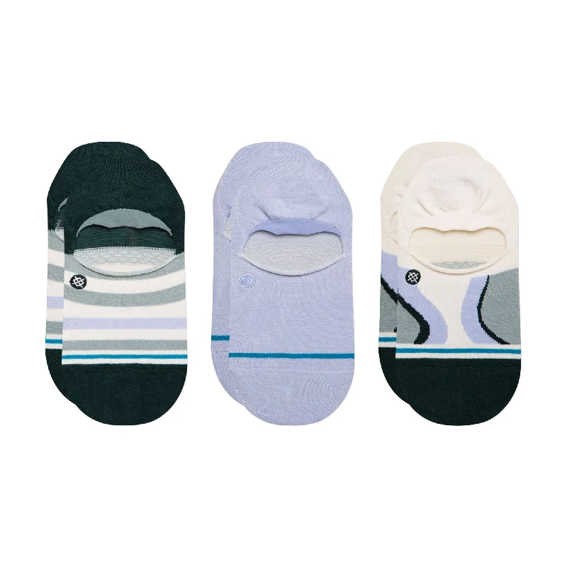 surf clothing for long surf sessions-Stance Swirl 3 Pack Socks