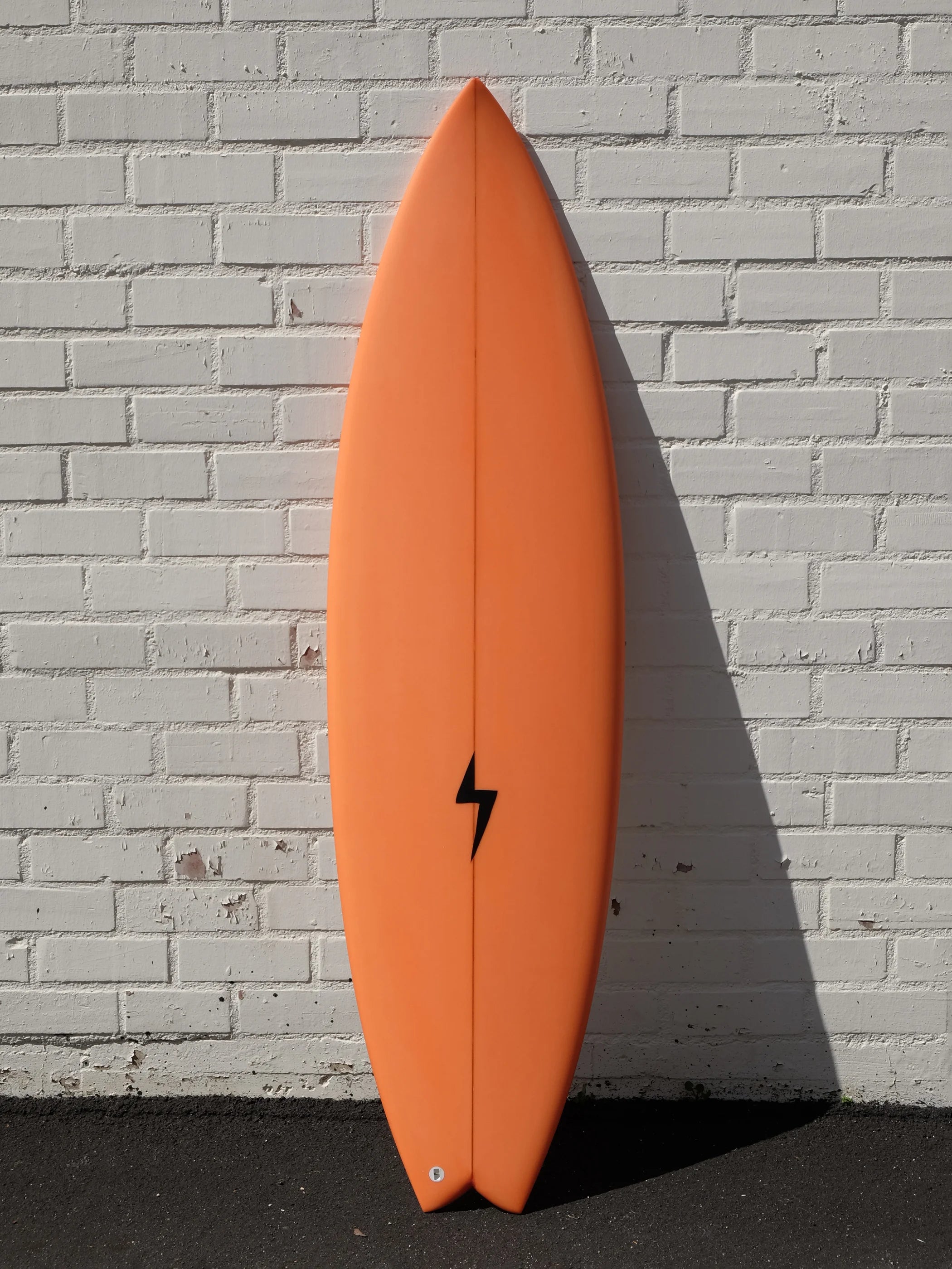 surfboards for longboard lovers-Corey Graham Shapes | 6’2” Swoop Channel Twin Trailer Peach Surfboard