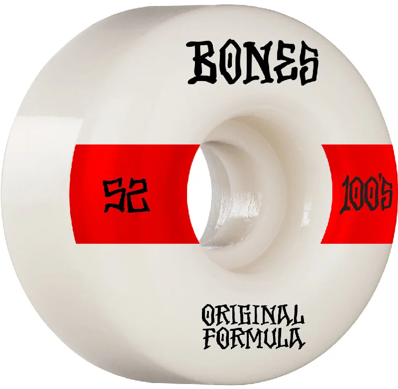 lightweight surf clothing for warm water-BONES WHEELS OG Formula Skateboard Wheels 100 #14 52mm V4 Wide 4pk White