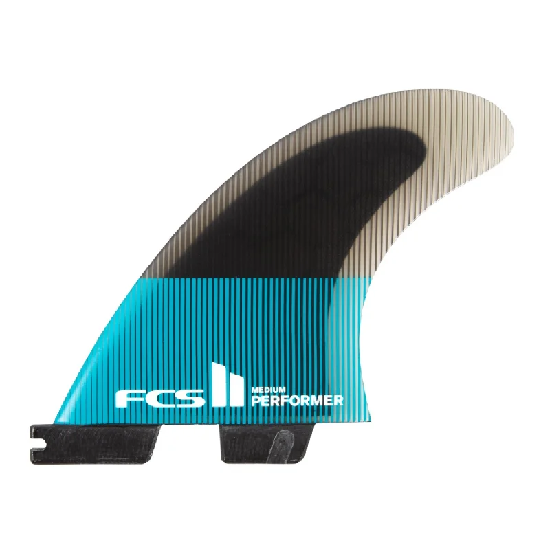 surfboard fins for greater control during maneuvers-FCS II Performer PC Teal / Black Quad Rear Set - Medium