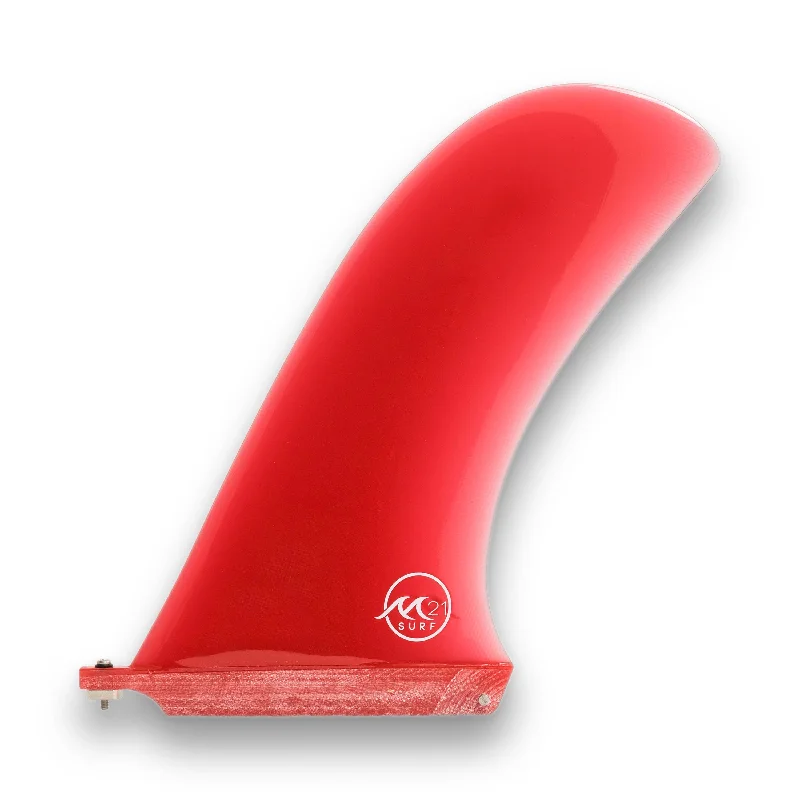 surf clothing for cold water conditions-10" Red Pivot Center fin