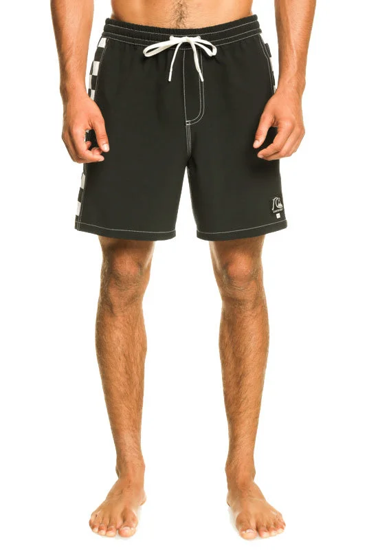 surf clothing for maximum mobility-Quiksilver Original Arch 17" Volleys - Black