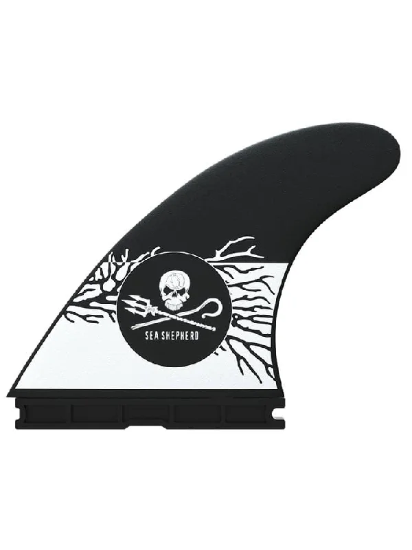 surfboard fins with increased stability in heavy surf-Nomads X Sea Shepherd Fins Single Tab Thruster - Medium