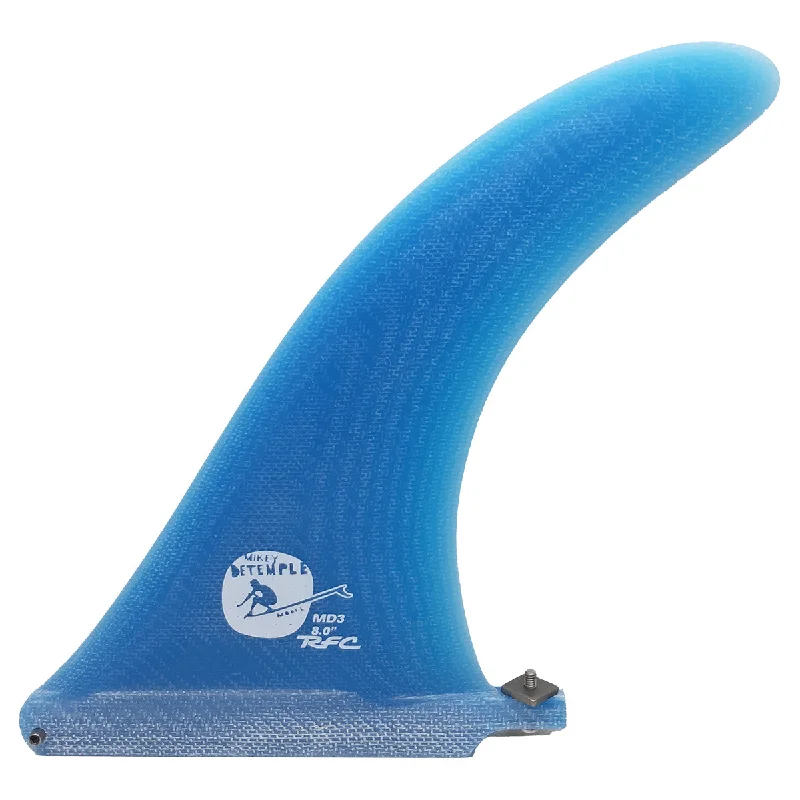 surfboard fins for all surfboard types-Rainbow Fin Co. MD3 Flex Longboard Fin - 8" - Blue