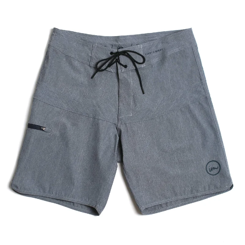 surf clothing for maintaining warmth in the surf-Imperial Motion Hayworth Minimalist Boardshort - Grey Melange