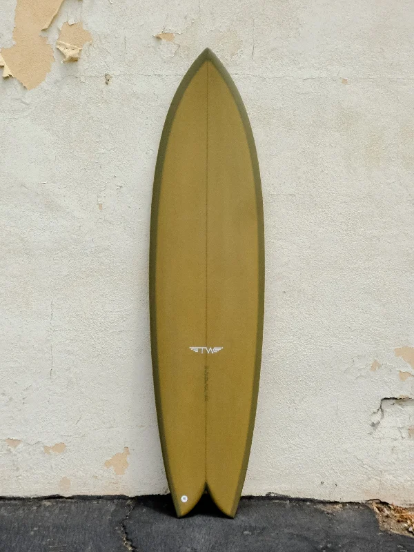 surfboards for catching waves early-Tyler Warren | Big Fish 7’1” Old Green