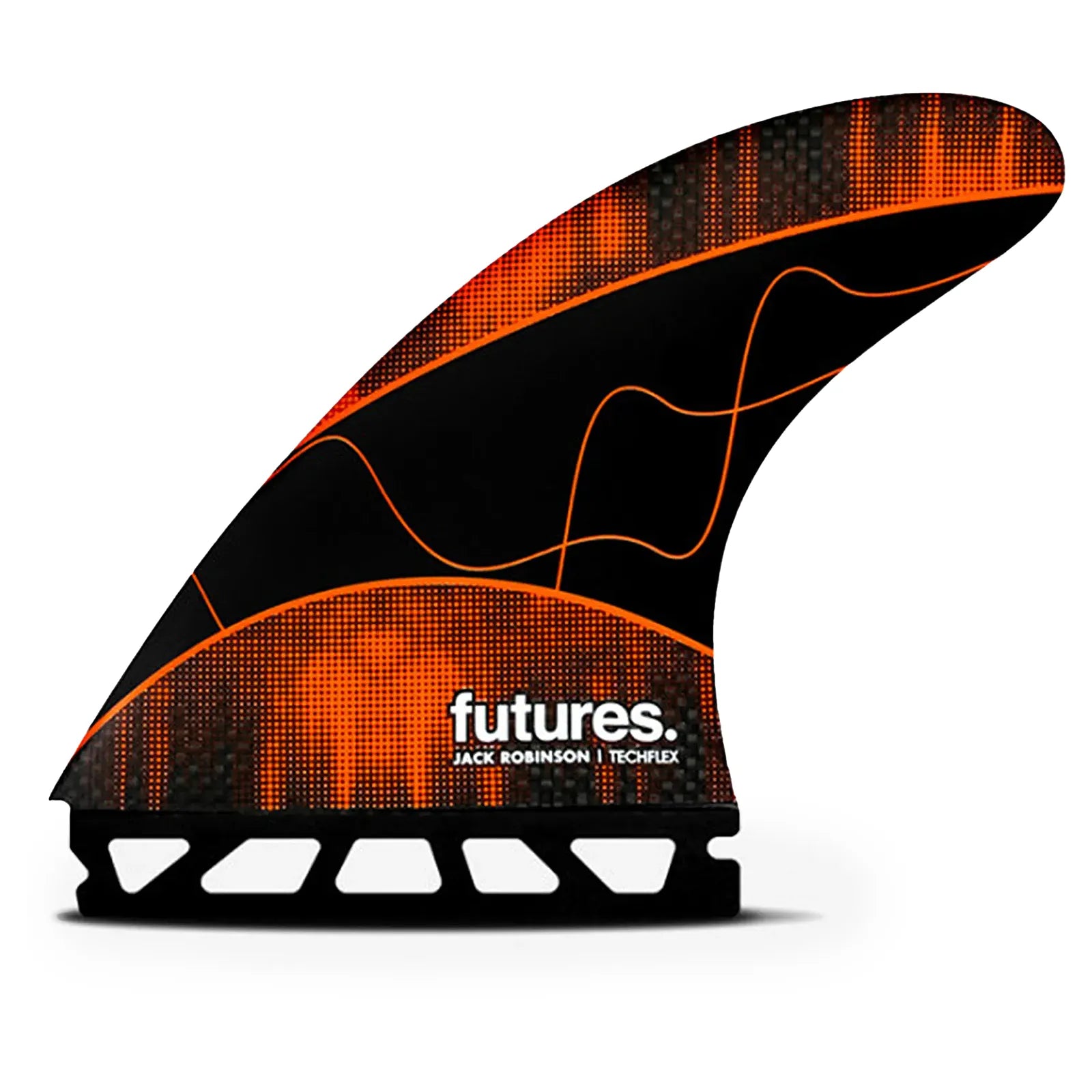 surfboard fins for greater control during maneuvers-Futures Fins Jack Robinson Techflex Tri Fin Set - Large - Orange