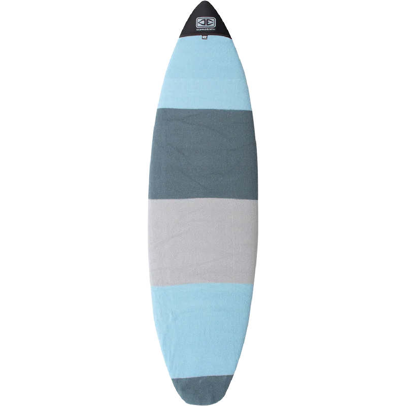 surfboards for all-season surfing-O&E Ocean & Earth Fish Stretch Cover 6'0" Blue Stripe