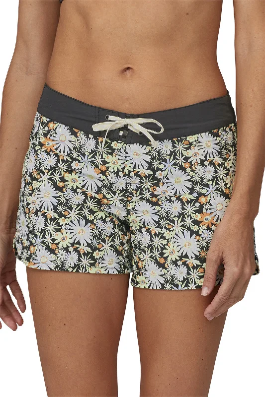 surf clothing for a lightweight, casual look-Patagonia Women's Wavefarer Boardshorts 5" - Primavera: Ink Black