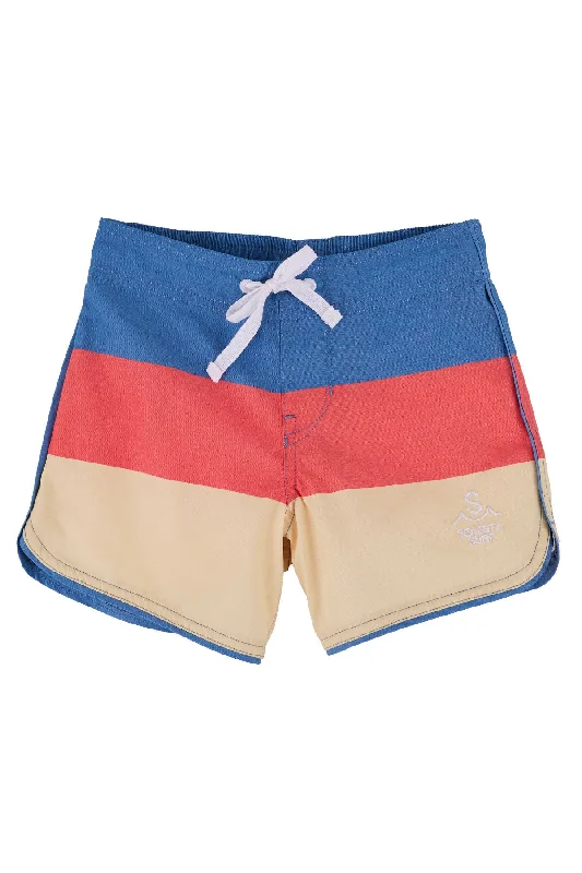 surf clothing for protecting against jellyfish stings-Seaesta Scallop Retro Flare Boardshort / Triple Scoop / Velvet / Boardshorts