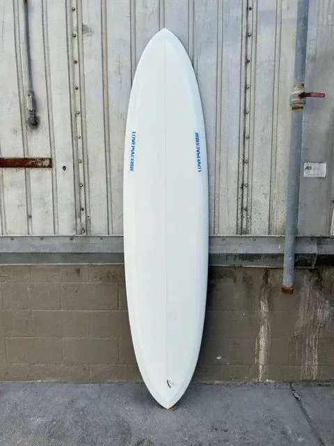 surfboards with enhanced speed for fast riders-LOVE MACHINE | 7'10" THICK LIZZY I WHITE OPAQUE/BLUE SURFBOARD