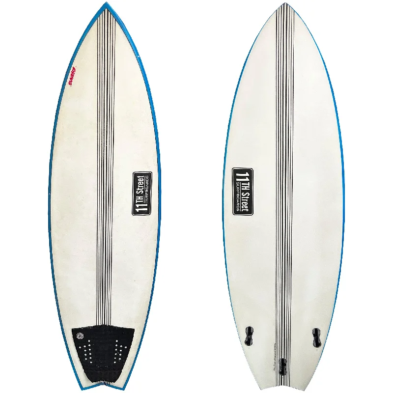 best surfboards for shortboard riders-11th Street Surfboards 5'10 Consignment Surfboard - FCS II