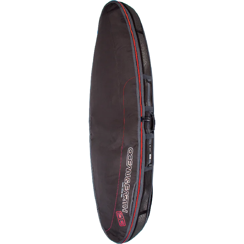 eco-friendly surfboards made from sustainable materials-O&E Ocean & Earth Triple Compact Shortboard Cover 7'2" Black/Red/Grey