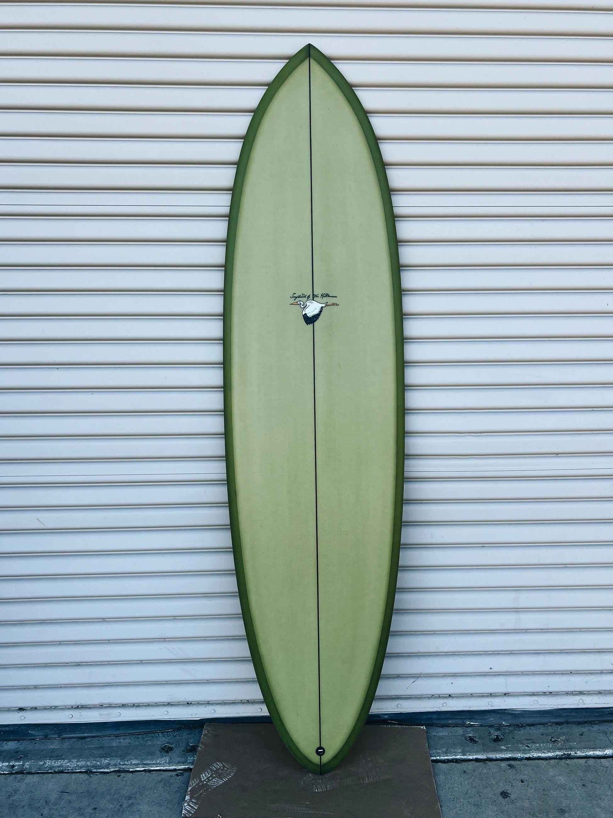 best surfboards for competition-WESTON Surfboards // 7'0" Single - Twin Pin //  Green Olive Surfboard