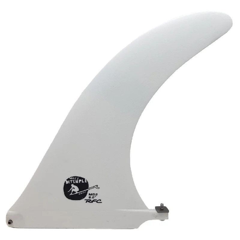 surfboard fins with unique shapes for speed-Rainbow Fin Co. MD3 Flex Longboard Fin - 9" - White