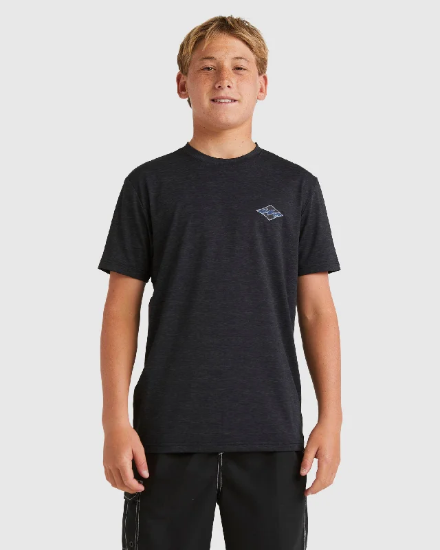 surf clothing with extended UV coverage-Boys 8-16 Diamond Shoreline Rash Vest