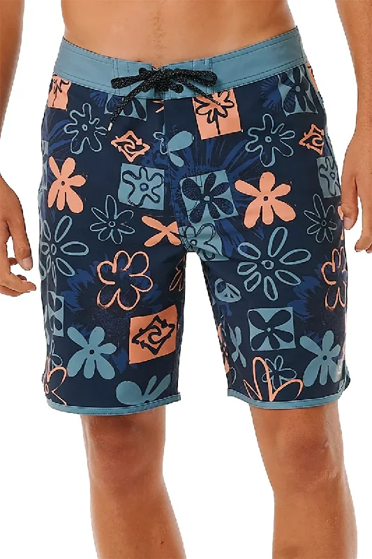 surf clothing for flexible, unrestricted movement-Rip Curl Mirage Owen SWC 19" Boardshort - Dark Navy