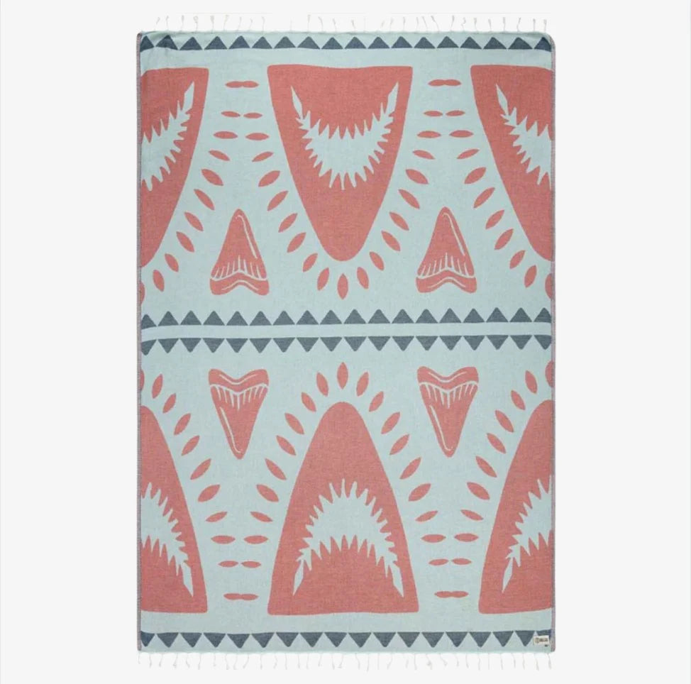 surfboards with sharp rails for maximum speed-Sand Cloud Sharkstooth Beach Towel - 2024