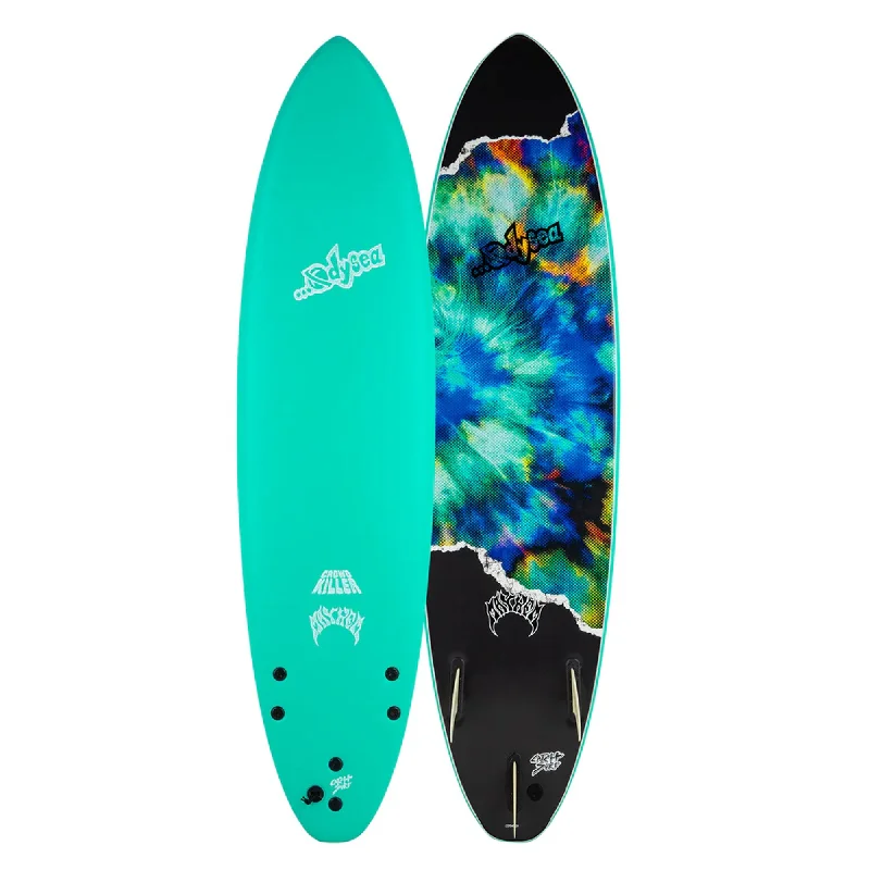 surfboards with custom graphics-Catch Surf Odysea X Lost Crowd Killer 6'8 Soft Surfboard - Turquoise