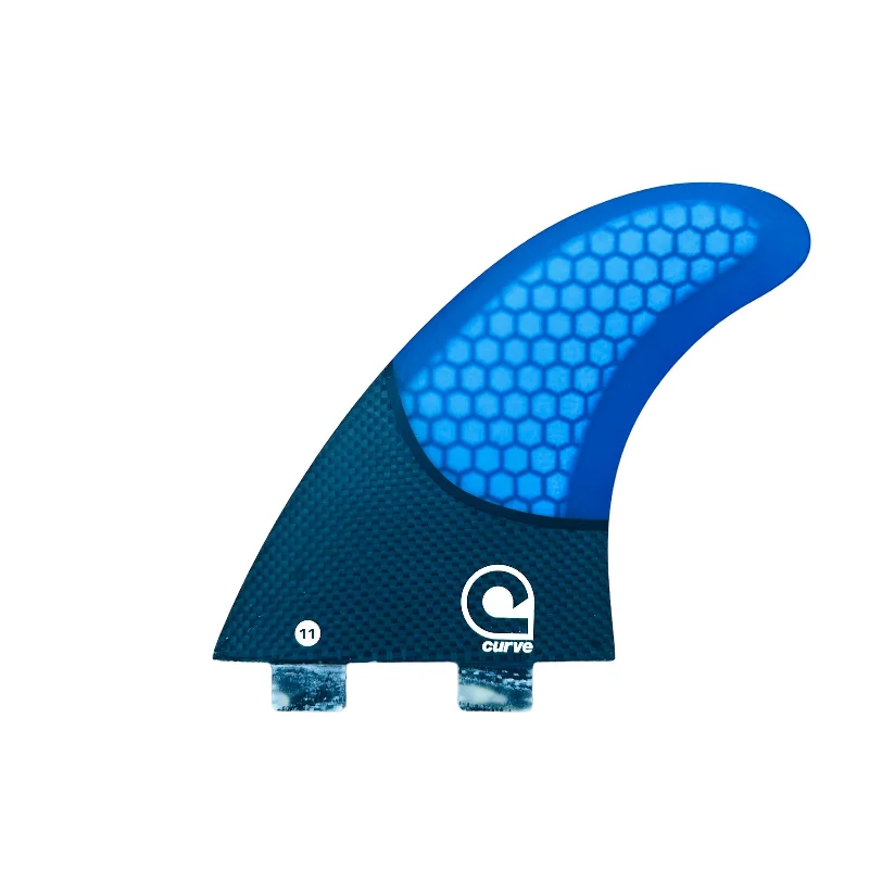 surfboard fins for easier paddling and faster wave entry-Sup Fins M11 - Dual Tab Thruster - CARBON BASE