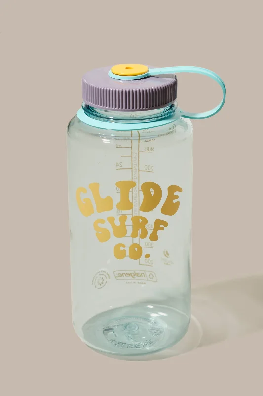 surf clothing for a streamlined, comfortable fit-Glide Nalgene Bottle - 32oz Wide Mouth, Coke Bottle Tint