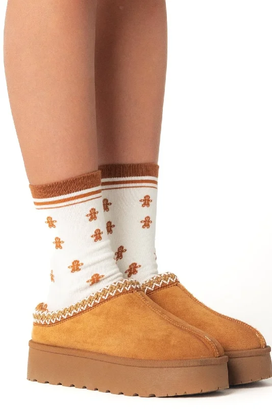 surf clothing for protection against abrasions-Cove Gingerbread Man Socks