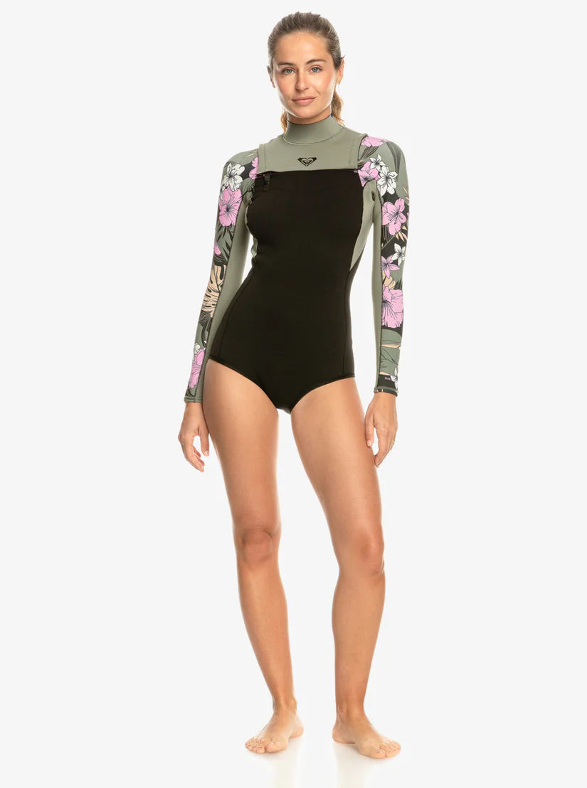 surfboards for flexible turns-Roxy 1.5mm Elite Long Sleeve Springsuit - Women's