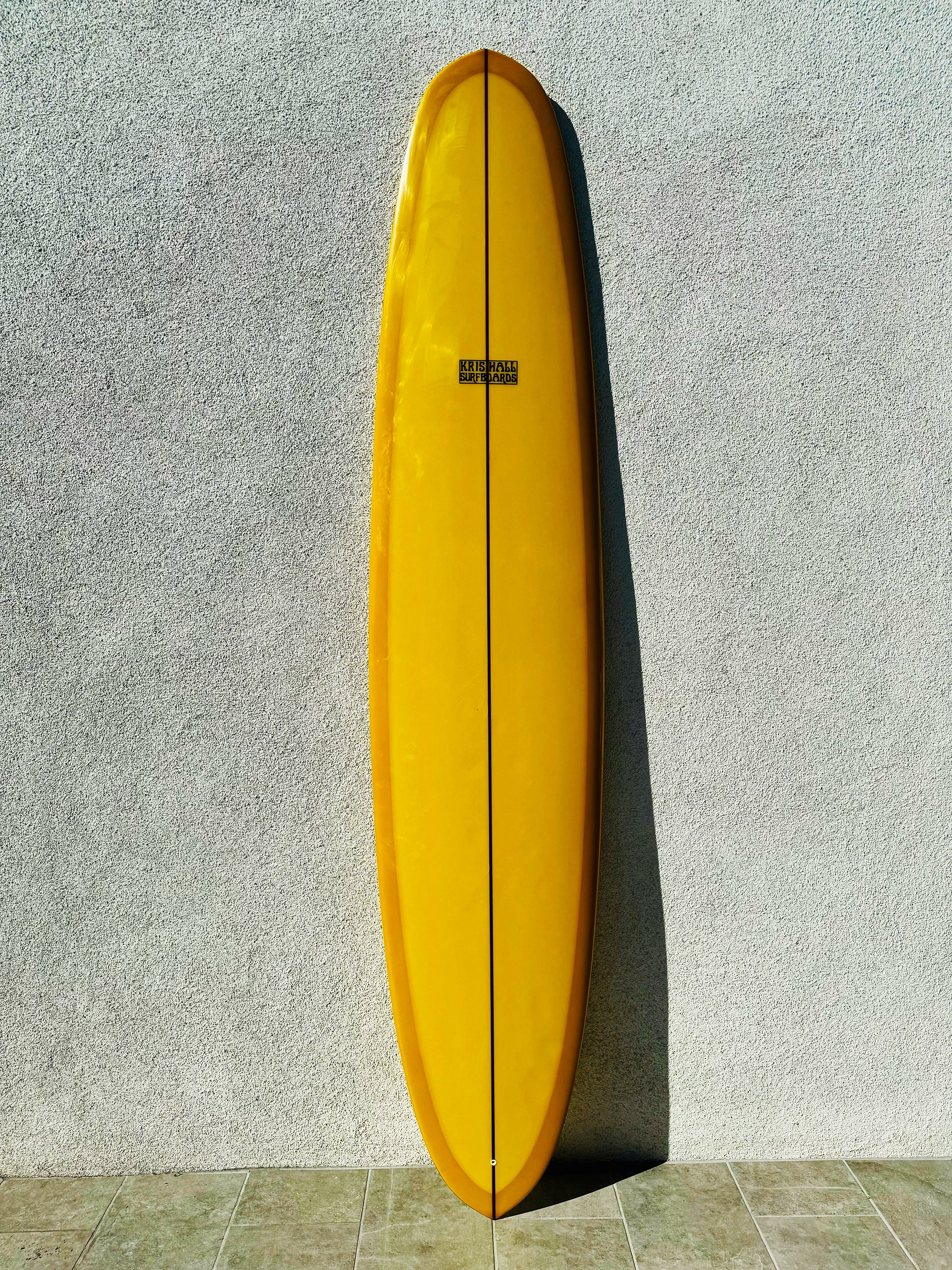 surfboards for responsive performance-Kris Hall | 9’0” Jazz Pin Harvest Gold Longboard (USED)