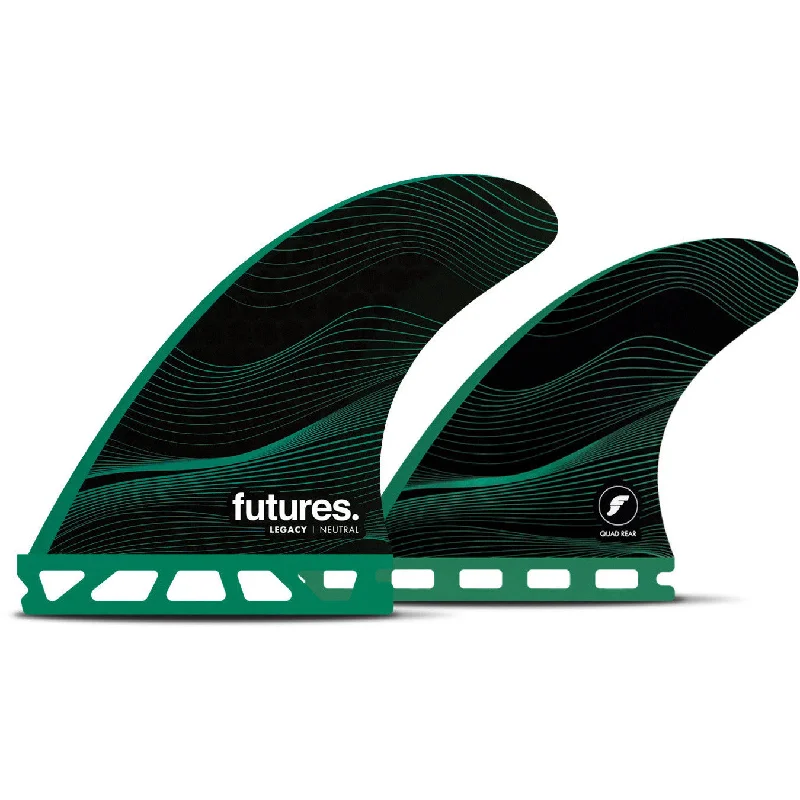 surfboard fins for precise control on big waves-Futures Fins - F4 HC Small Quad Fin Set - Green