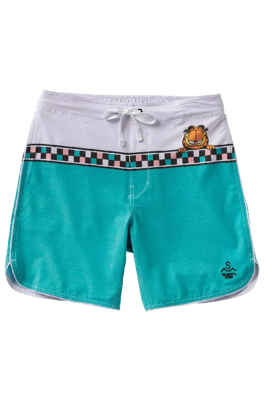 surf clothing with long sleeves for sun protection-Seaesta Surf x Garfield® Boardshorts / Mens / Monday Checkers