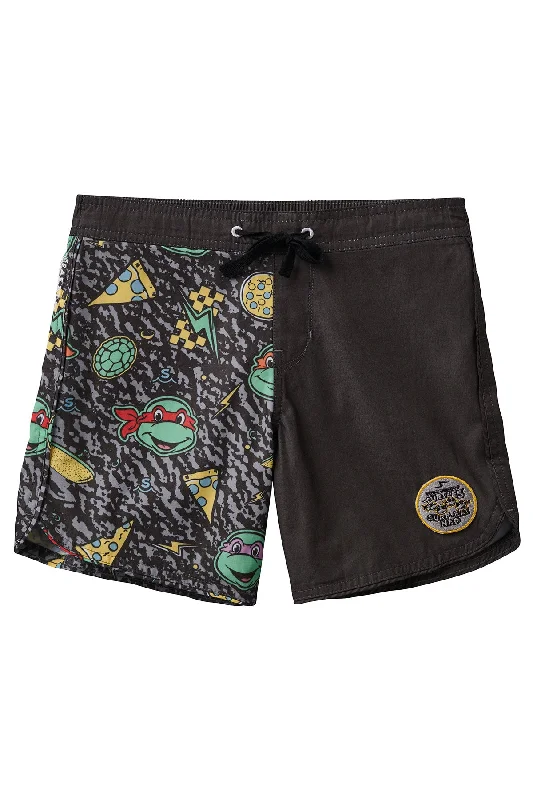 surf clothing with anti-slip grip for added performance-Seaesta Surf x Teenage Mutant Ninja Turtles® Boardshorts / Youth / Static Mayhem