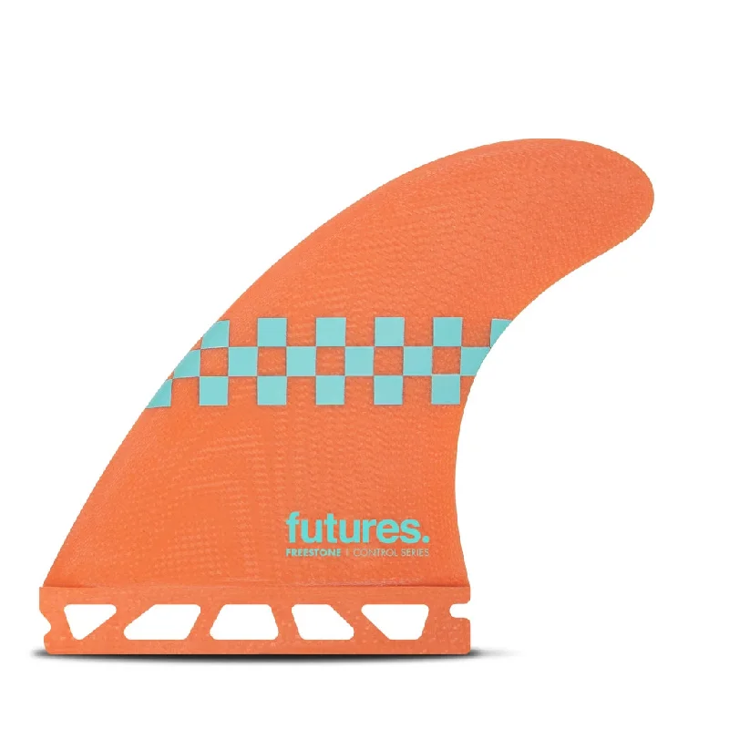 surfboard fins with advanced hydrodynamics for speed-Futures Fins Freestone Controller Fin Thruster Set - Salmon