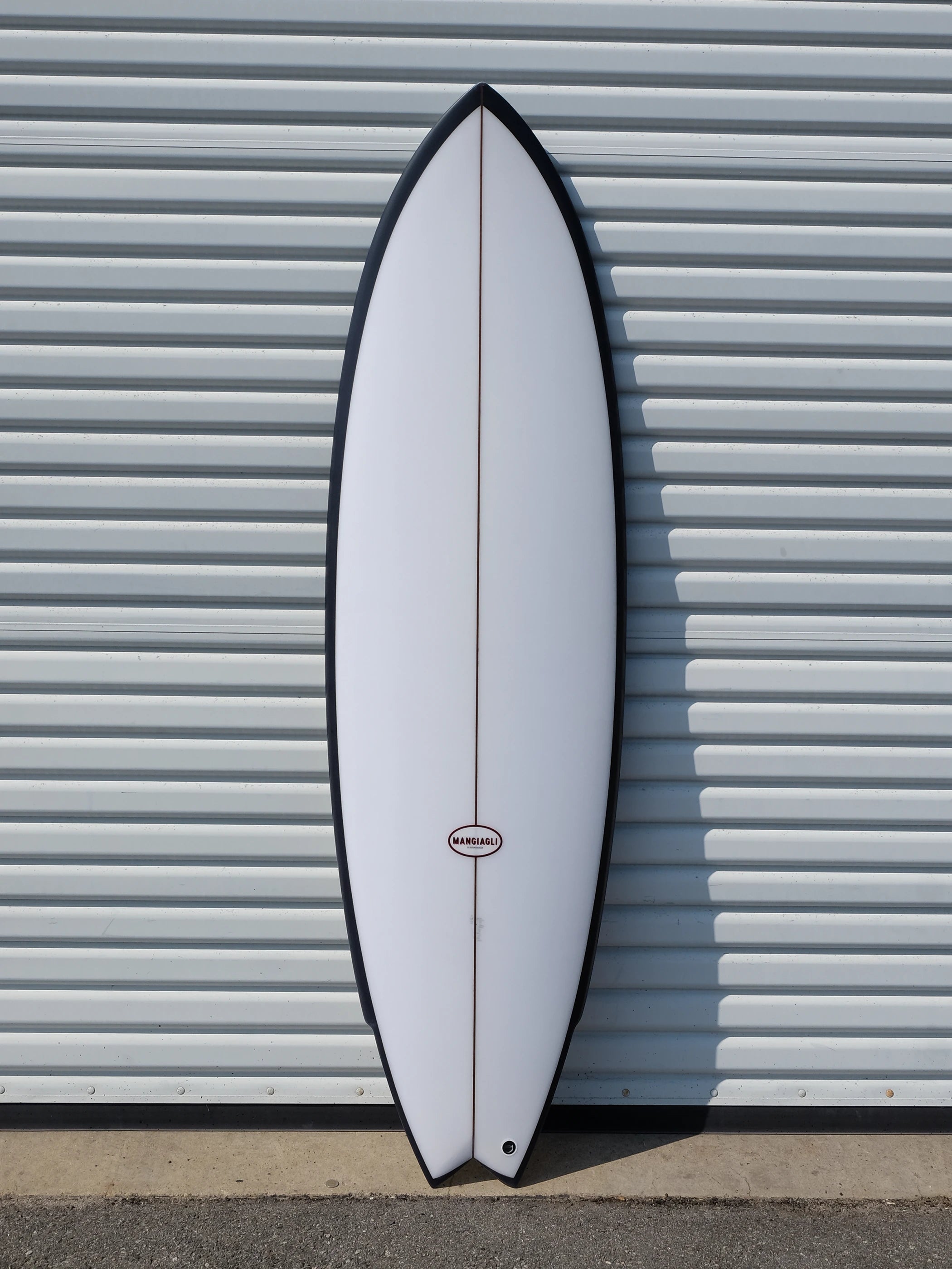 surfboards with a mix of flexibility and rigidity-5'10" M2 Black & Clear Performance Swallowtail Surfboard