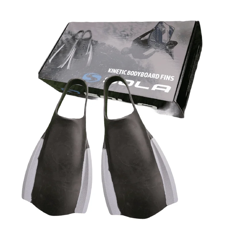 surfboard fins for easier paddling and faster wave entry-Sola Kinetic Bodyboard Swim Fins