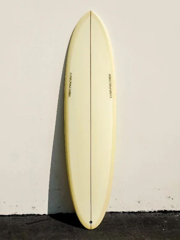 surfboards for beginner surfers-LOVE MACHINE | 7'2" FM | OLD BOARD YELLOW SURFBOARD