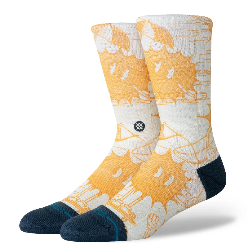 surf clothing for relaxed fits and casual wear-Stance Sonnys Poly Blend Crew Socks - Yellow